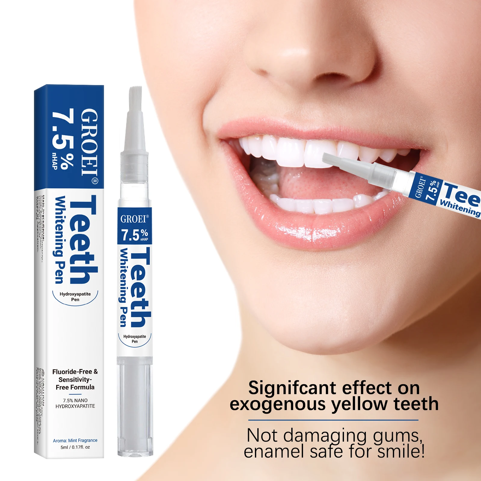 Teeth Whitening Pen - ヒドロキシアパタイト歯のホワイトニングペンまばゆい白いステインリムーバージェルペン口腔健康クリーニング明るく笑顔歯の衛生ケア