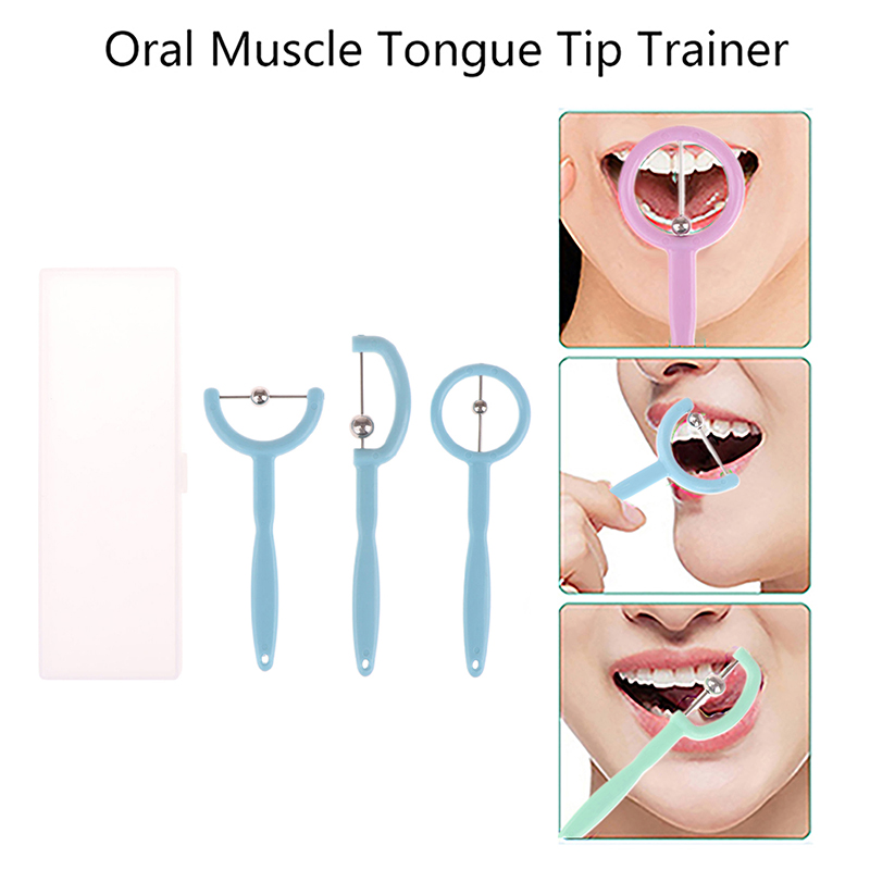 Teeth Whitening Pen - 3 個の子供用口腔筋トレーニングツール舌先エクササイズキット自閉症用側方化ツール言語療法コミュニケーションスキル