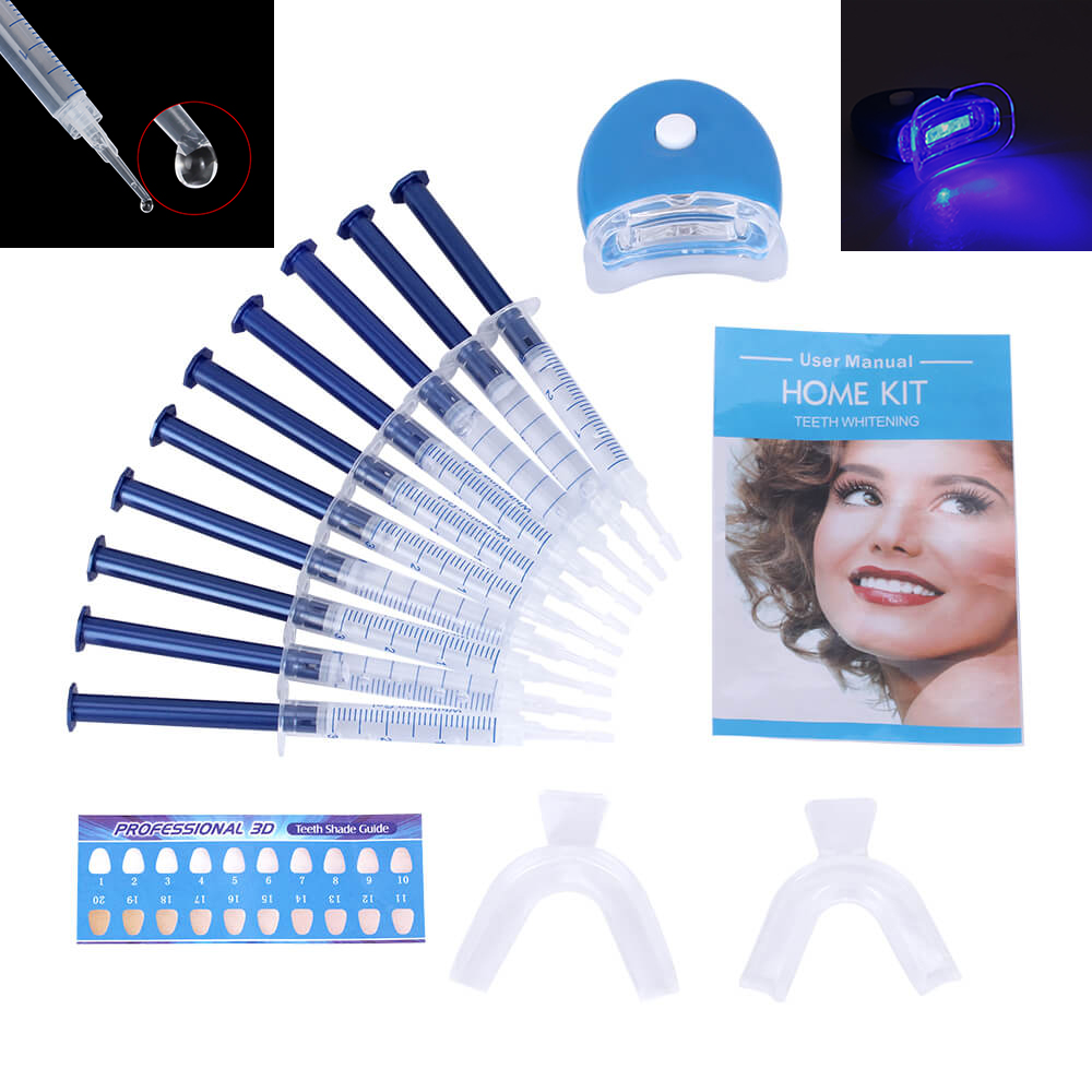 Teeth Whitening Kit With Light - 1 セット歯のホワイトニング 44% 過酸化物歯科漂白システム口腔ケアジェルキット歯のホワイトナー新しい歯科白機器 LED ライト