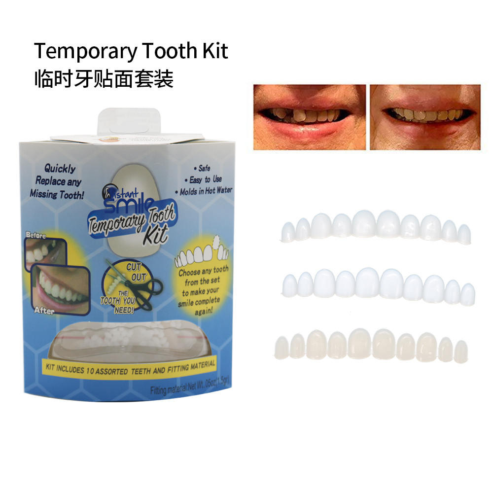 Teeth Whitening Veneers - 偽の歯、義歯、ベニア、上下のスナップ式矯正器具、柔軟で快適なフィット感、入れ歯修理、充填材