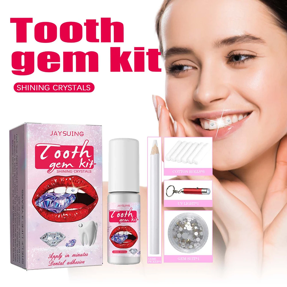 Teeth Whitening Kit With Light - 宝石キット,樹脂接着剤,プロの装飾,日曜大工,頑丈