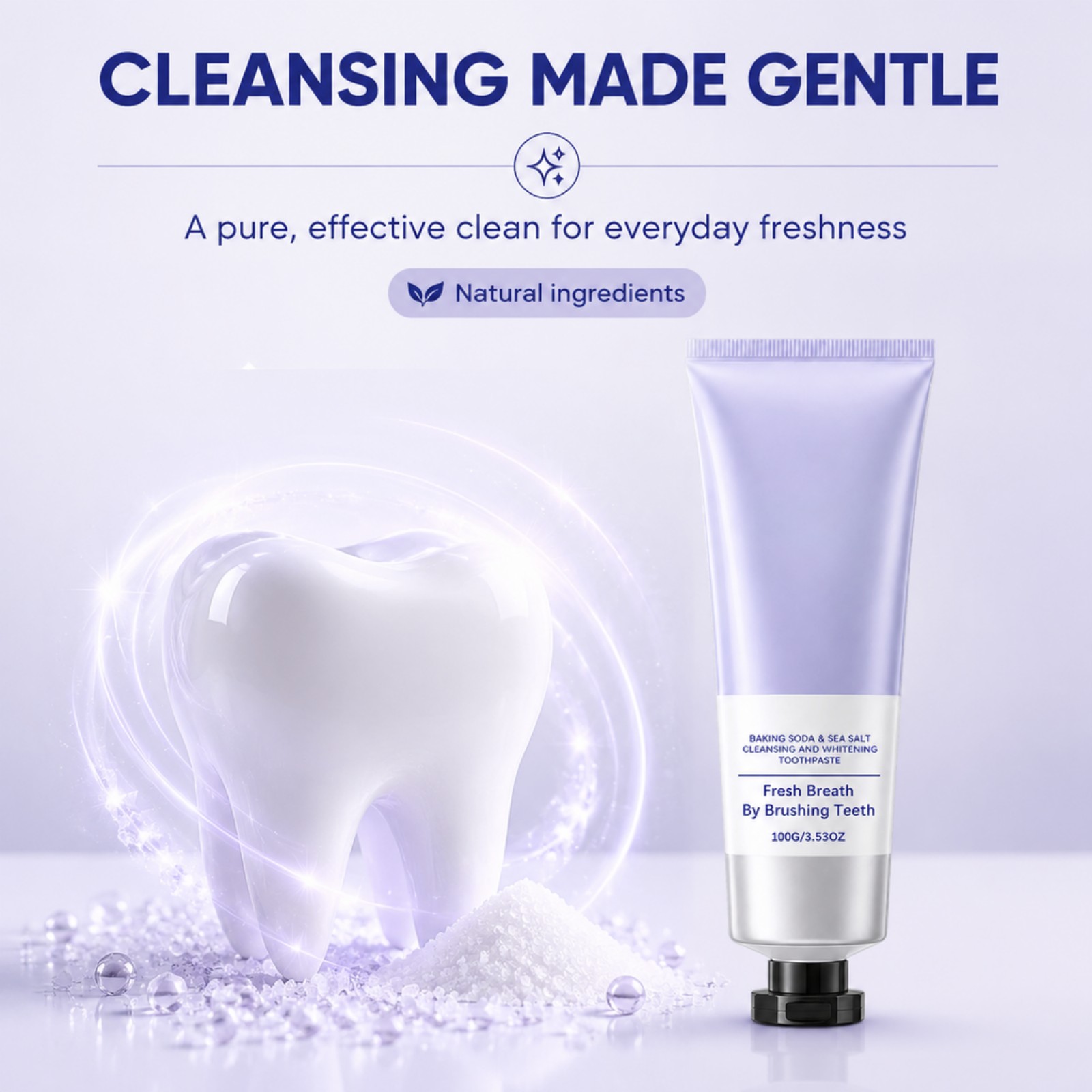 重曹と海塩の歯磨き粉 ディープクレンジング フレッシュな息  - Teeth Whitening Baking Soda のレビューと価格