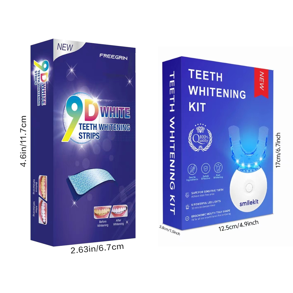 歯のホワイトニングキット - 5X LEDライト歯のホワイト - Teeth Whitening Kit With Light のレビューと価格