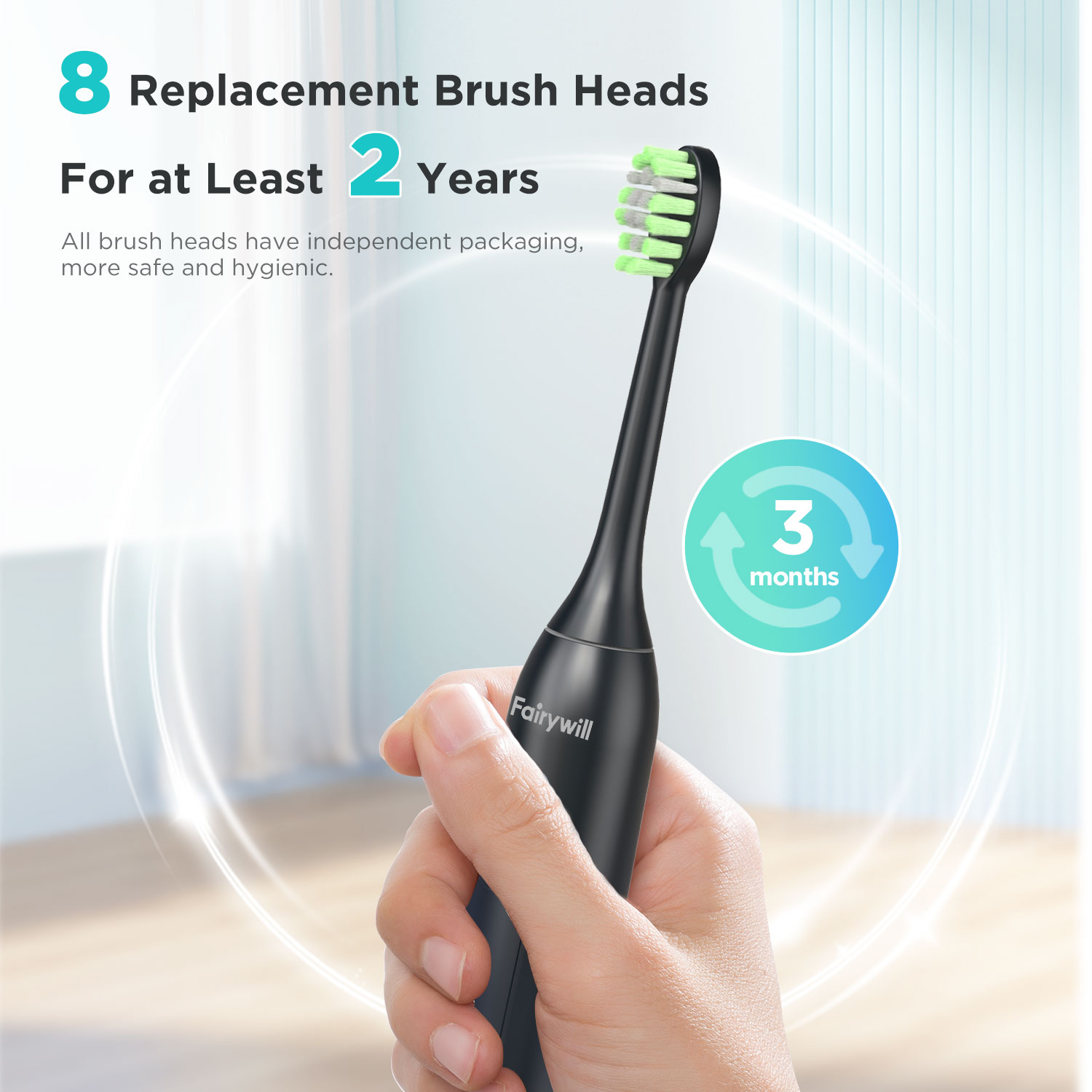 Fairywill-大人用電動ソニック歯ブラシ,防水電子歯ブ - Electric Toothbrush Sonic のレビューと価格
