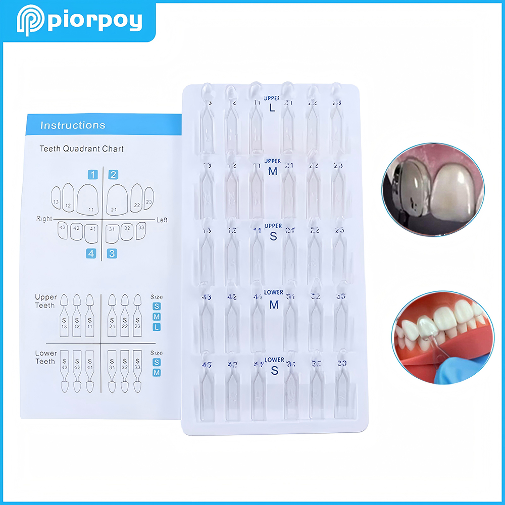 PIORPOY 歯科複合樹脂ベニアモールド 30 ピース/箱 - Teeth Whitening Kit With Light のレビューと価格