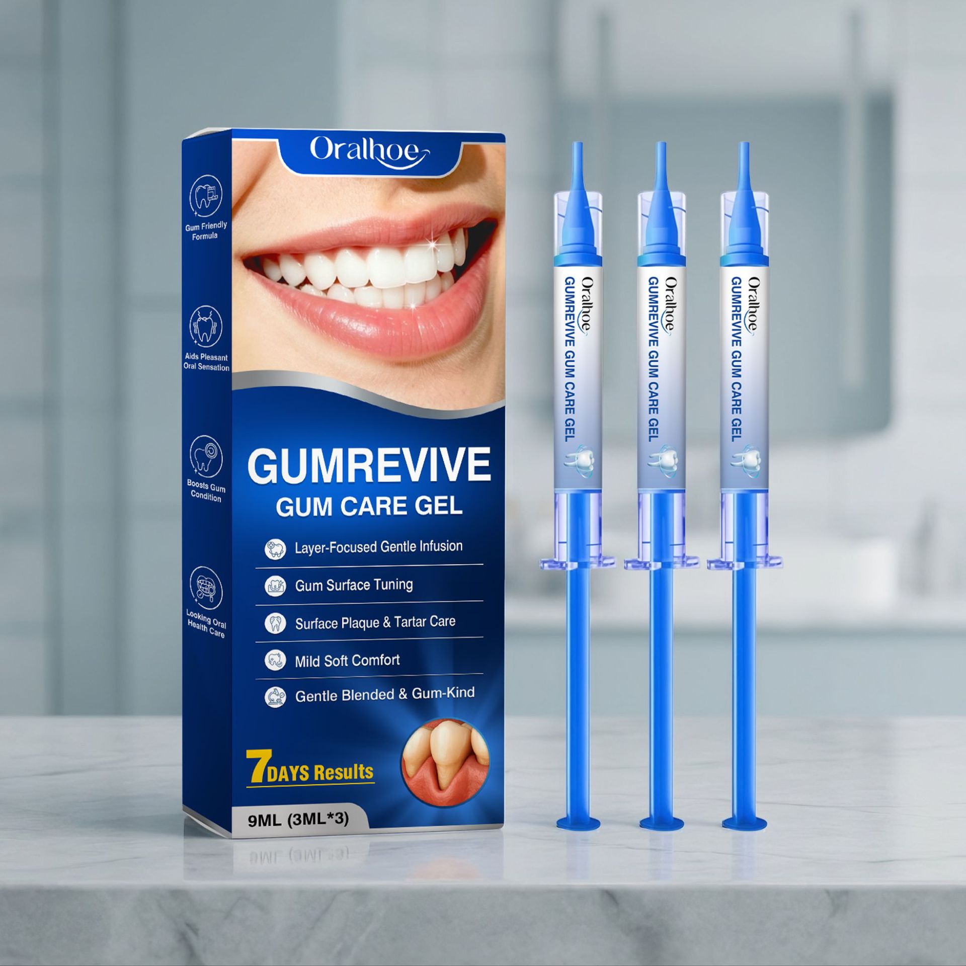 オーラルケアジェル 3個入り歯茎洗浄シリンジキット、毎日の家 - Teeth Whitening Hydrogen Peroxide のレビューと価格